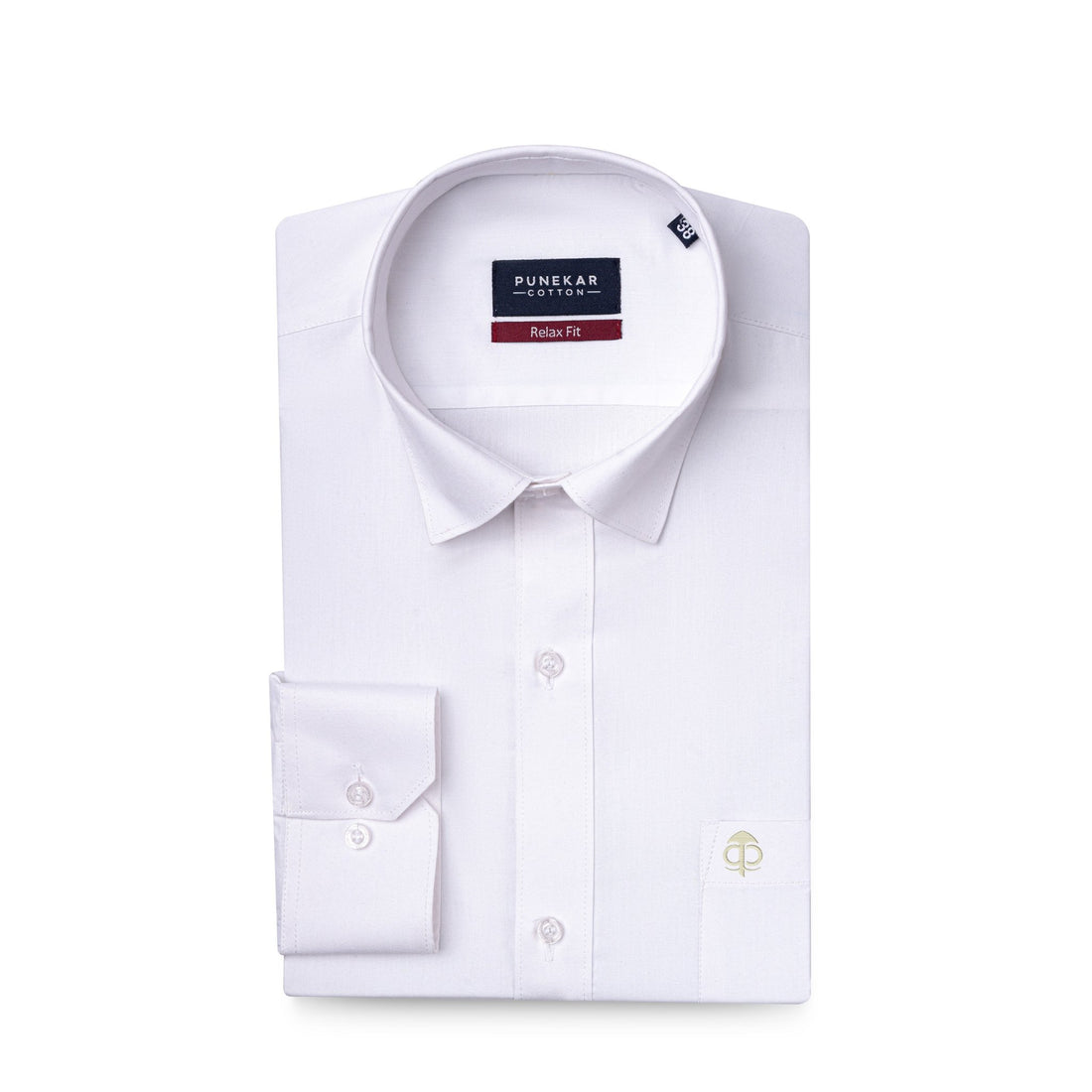White Colour Signature Classic Oxford Shirt For Men - Punekar Cotton