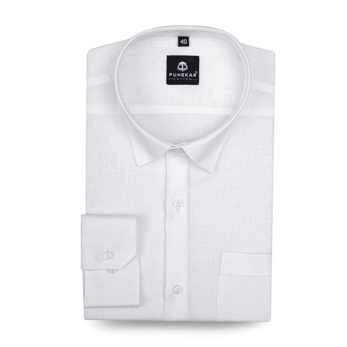 White Color 80s Lino Lyocell Shirt For Men