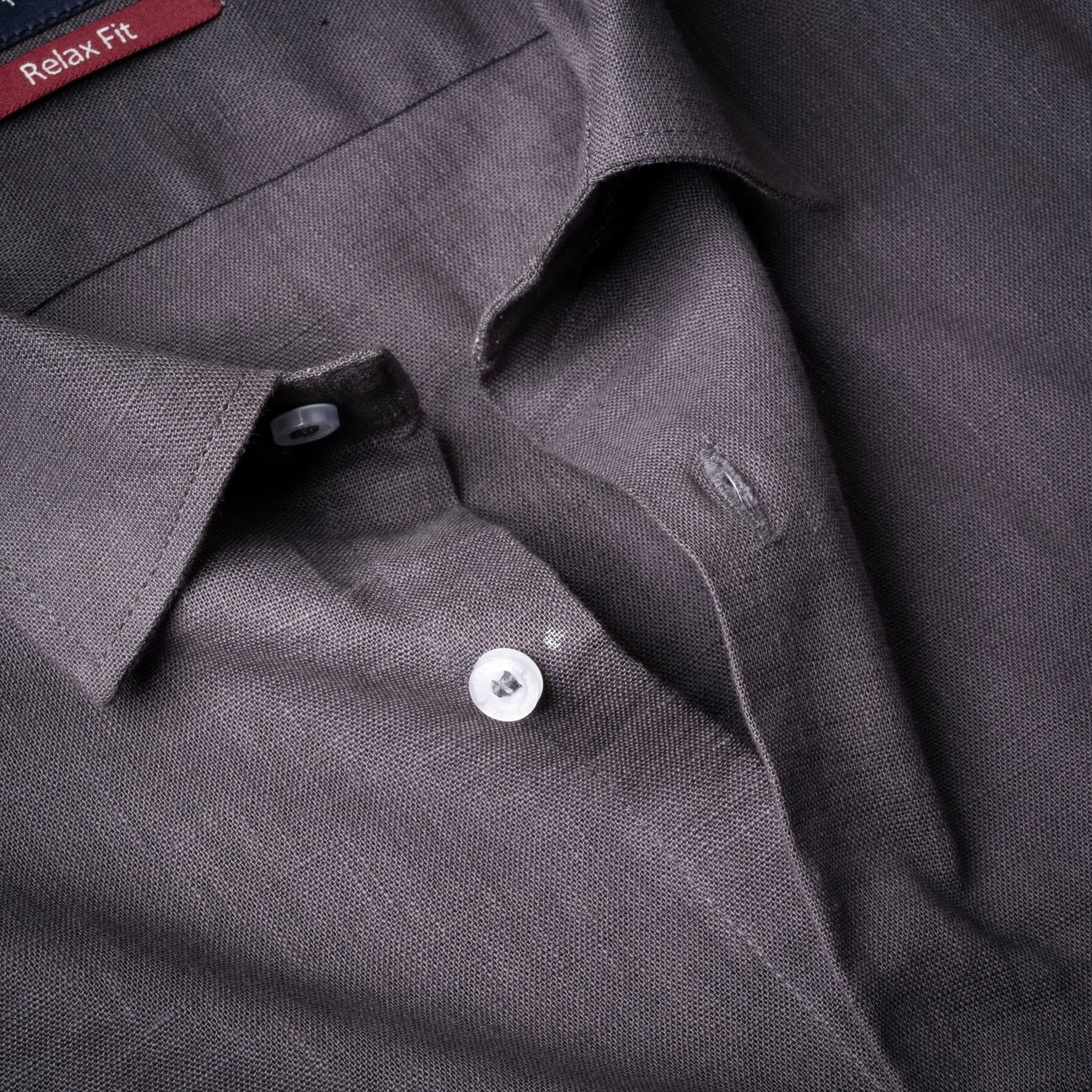 Carbon Color Linen Formal Shirts For Men - Punekar Cotton