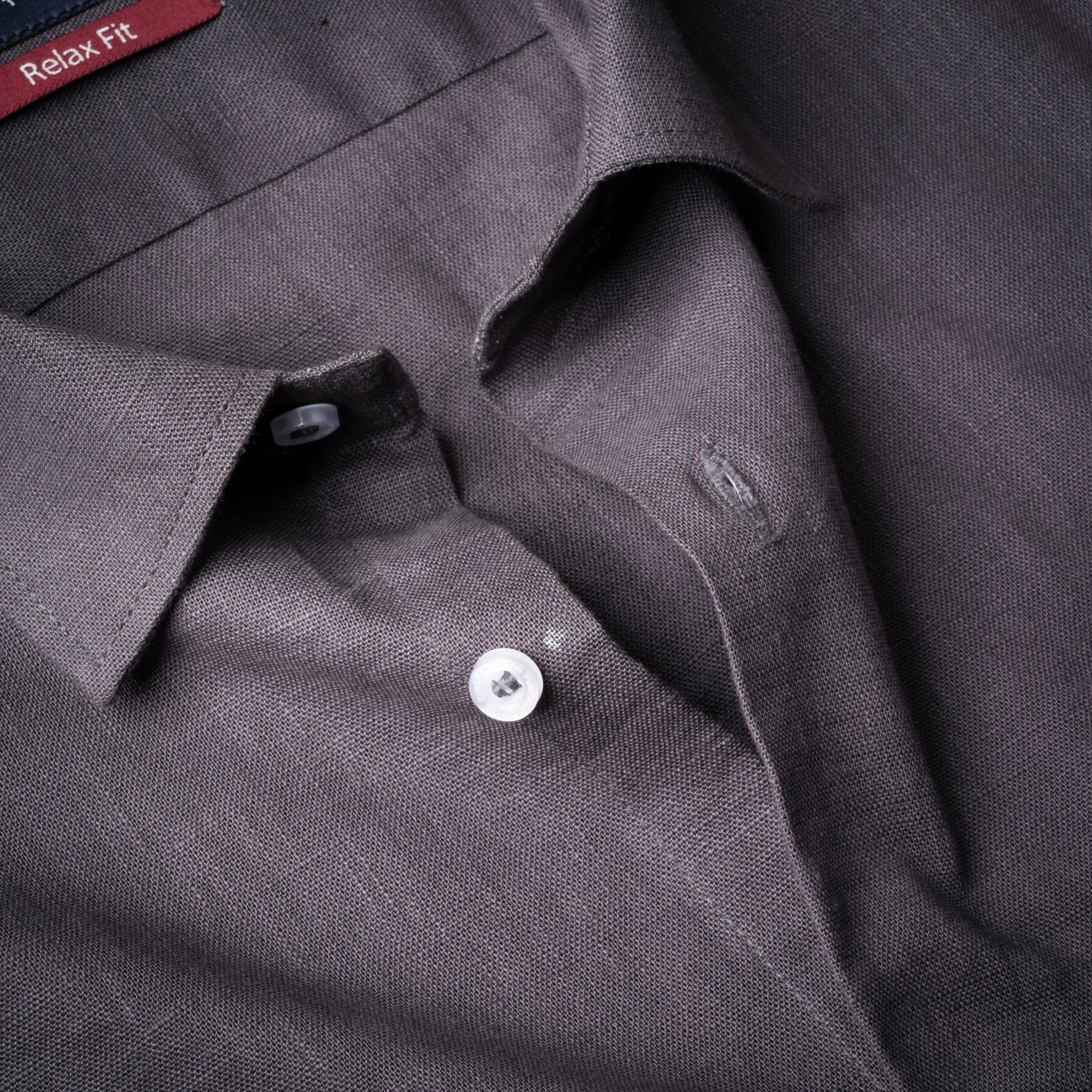 Carbon Color Linen Formal Shirts For Men - Punekar Cotton