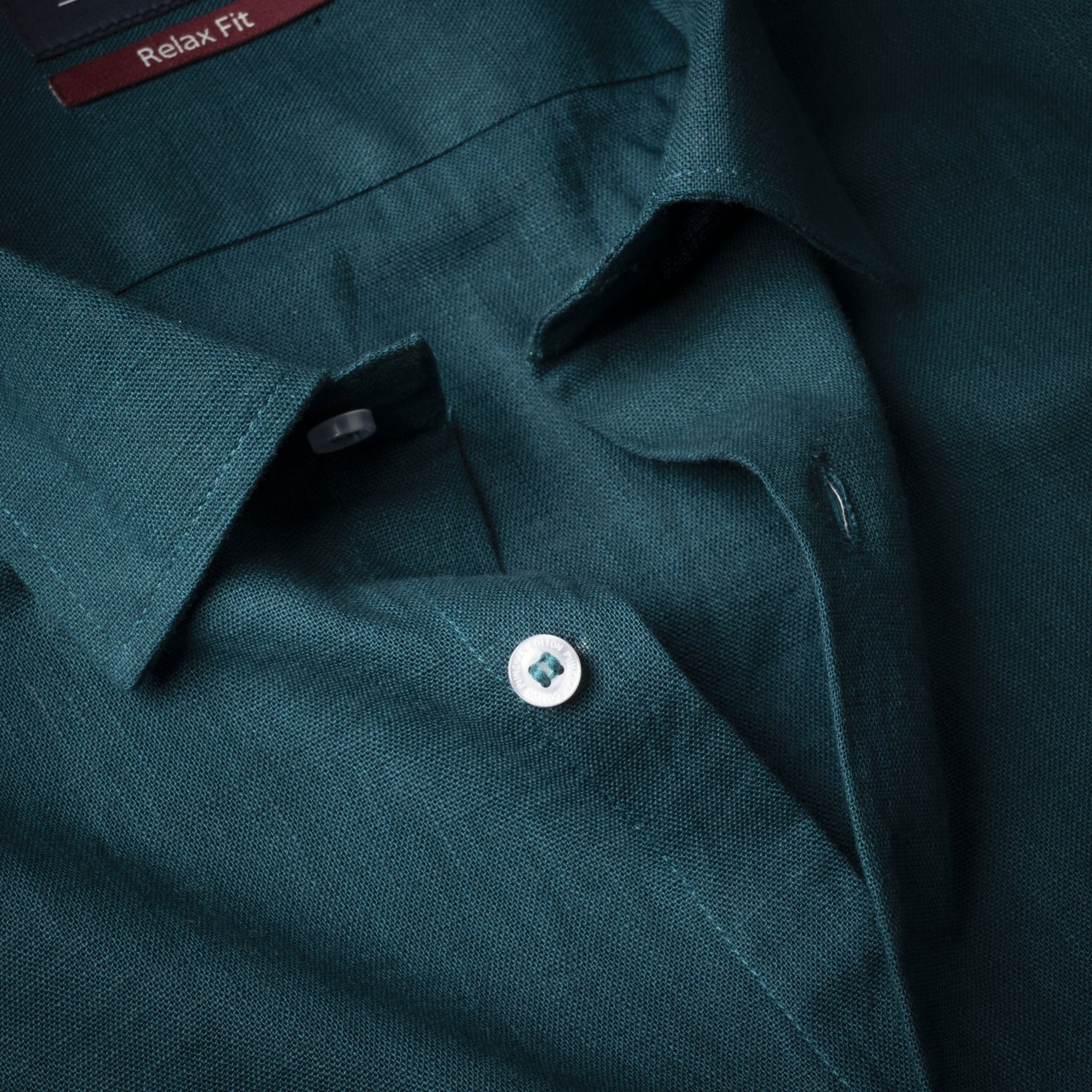 Peacock Color Linen Formal Shirts For Men - Punekar Cotton