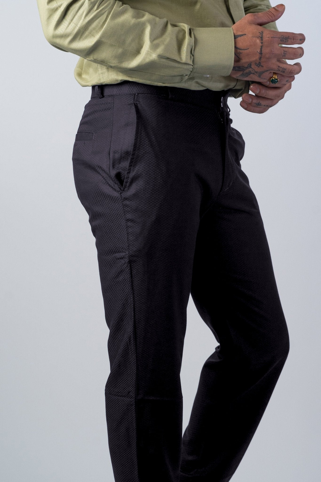Purple Color Formal Cotton Pant for Men - Punekar Cotton