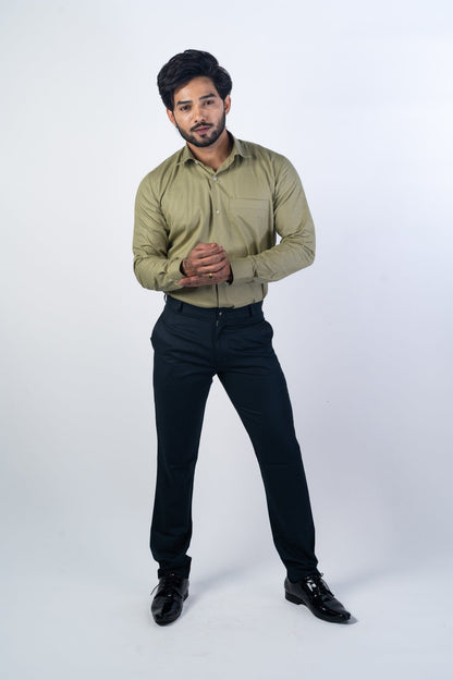 Dark Grey Color Formal Cotton Pant for Men - Punekar Cotton