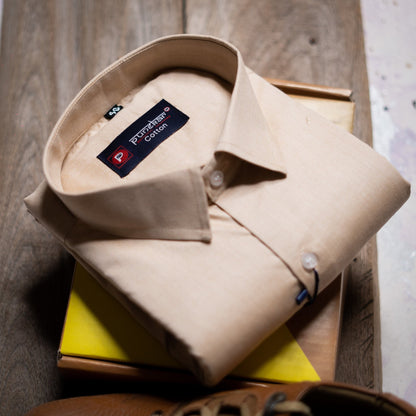 Font Color Satin Cotton Shirt For Men - Punekar Cotton